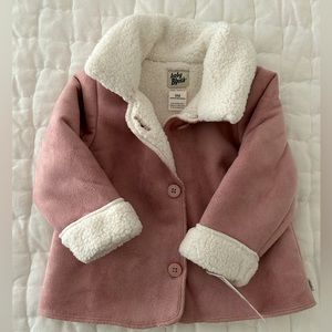 NWT Baby b’gosh Sherpa faux suede jacket, size 9 months